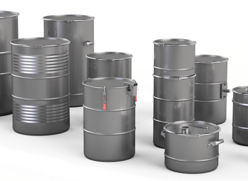 Müller DrumTec: RVS-vaten voor opslag en transport van poeders en vloeistoffen